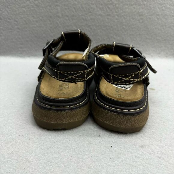 Wolfe Island Womens Brown Leather Fisherman Y2K Strap Chunky Sandals Size 6 - Picture 4 of 7